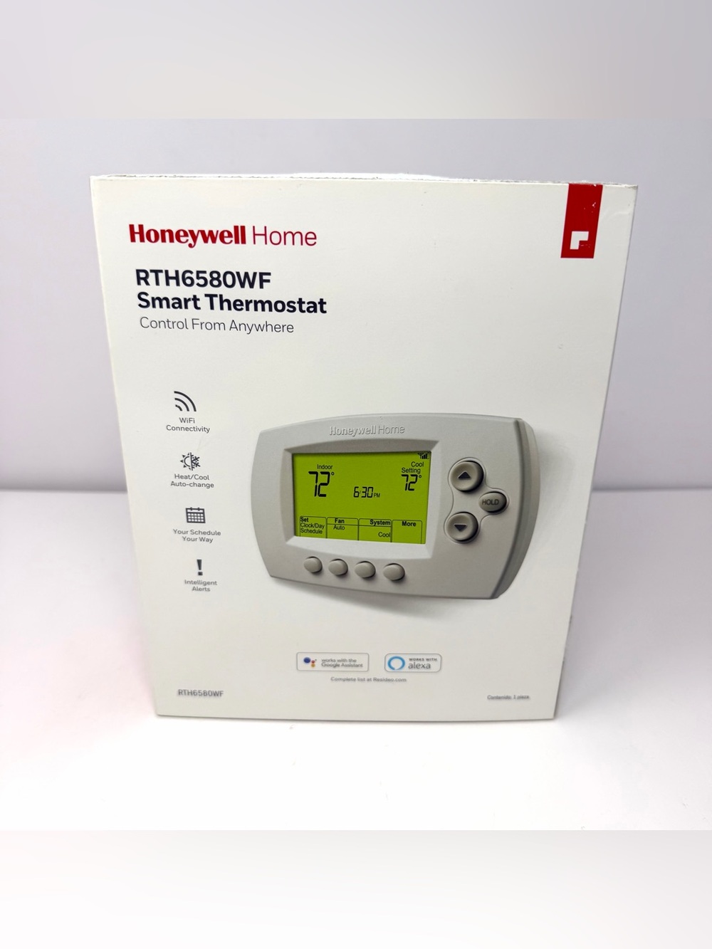 Honeywell Wi-Fi 7-Day Programmable Smart Thermostat (RTH6580WF) NEW In Open Box